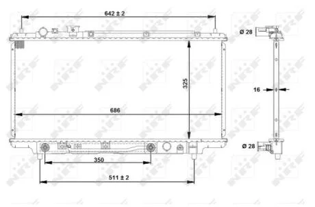 Радіатор охолодження двигуна NRF 53519