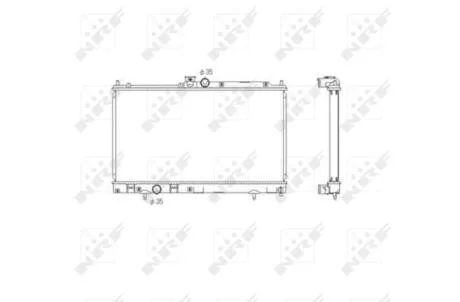 Радиатор, охлаждение двигателя NRF 53591
