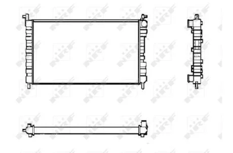 Радиатор, охлаждение двигателя NRF 53600