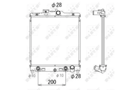 Радиатор охлаждения двигателя NRF 536355