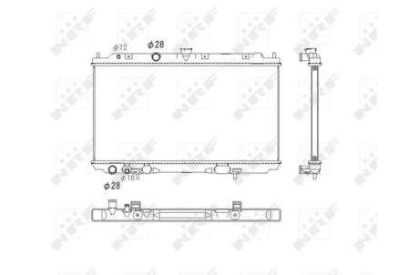Радиатор, охлаждения дивгателя NRF 53760