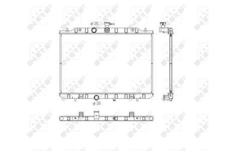 Радиатор, охлаждения дивгателя NRF 53762