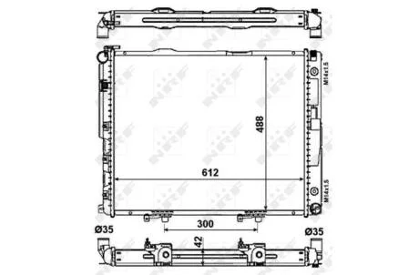 Радиатор, охлаждение двигателя NRF 53786
