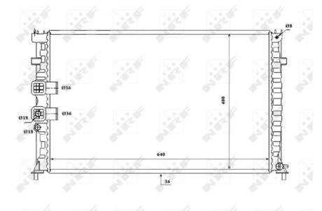 Радіатор двигуна NRF 53842