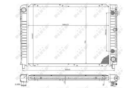 Радиатор охлаждения двигателя NRF 53953