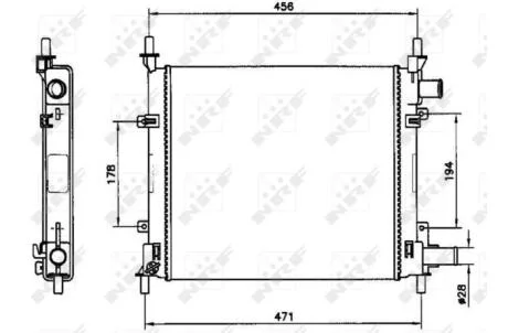 Бак води для миття, система склоочисників NRF 54601