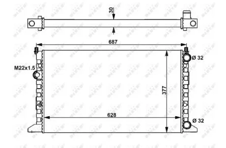 Трубопровід високого тиску, система кондиціонування повітря NRF 54657