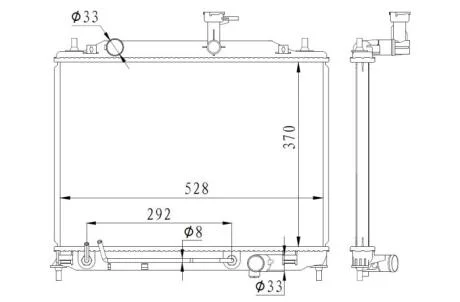 Радіатор, система охолодження двигуна NRF 550015