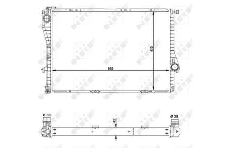 Радиатор охлаждения двигателя NRF 55322