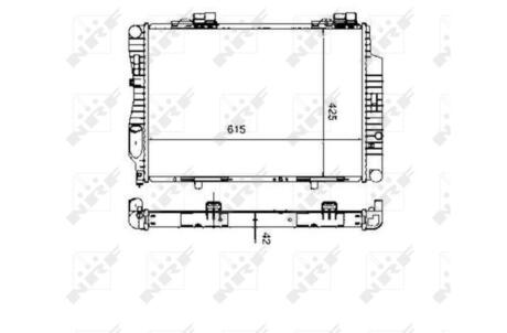 Радиатор, охлаждения дивгателя NRF 55333