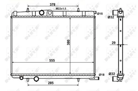 Радиатор охлаждения двигателя NRF 56021