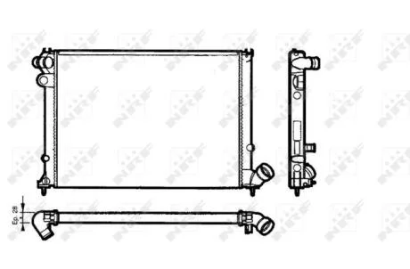 Радіатор двигуна NRF 58077