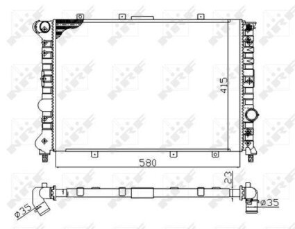 Радиатор, охлаждения дивгателя NRF 58202A