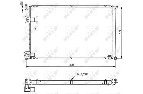 Радиатор, охлаждения дивгателя NRF 58212