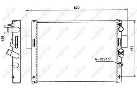 Радиатор основной IVECO DAILY E2 96-99 NRF 58243