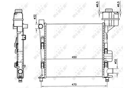 Радиатор, охлаждения дивгателя NRF 58252