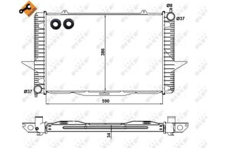 Шланг подачі наддувального повітря NRF 58342