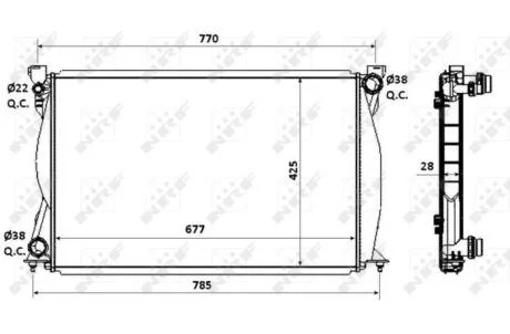 Гідравлічний шланг, механізм рульового керування NRF 58359