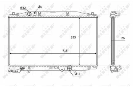 Гідравлічний шланг, механізм рульового керування NRF 58452