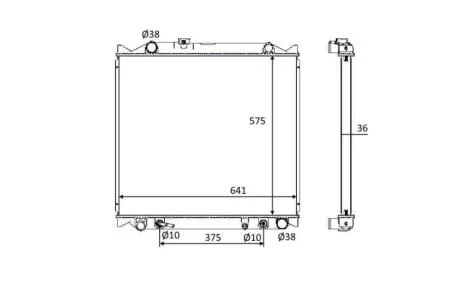 Радіатор, система охолодження двигуна NRF 58647