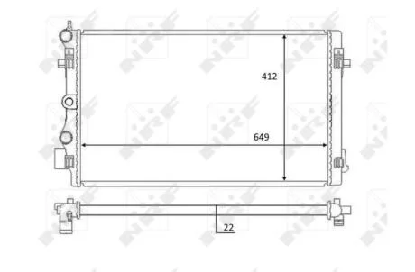 Радиатор, охлаждение двигателя NRF 59056