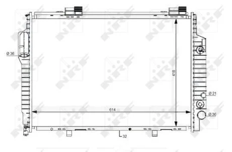 Наконечник, поперечна кермова тяга NRF 59111