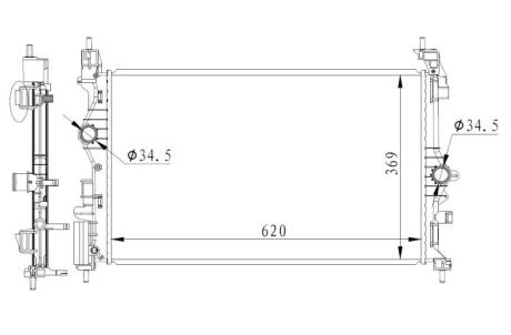 CHгODNICA OPEL CORSAADAM 1,4T1,6T 15- NRF 59272