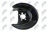 Захист гальмівного диска задн Прав Audi A1, A2 Seat Cordoba, Ibiza Skoda Fabia 1.0-2.0D 08.99- NTY HTOVW028 (фото 2)