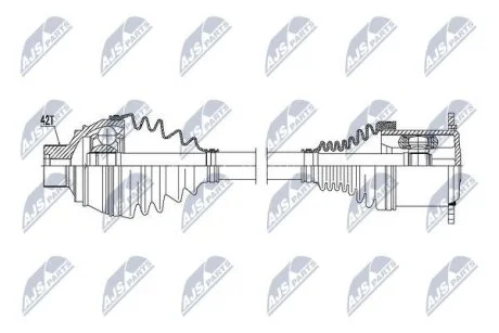 Audi a4 полуось левая, правая ауди а4 на Audi NTY NPWAU011