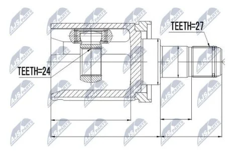 Bmw x3 шарнир равных угловых скоростей левый бмв x3 на BMW NTY NPW-BM-011