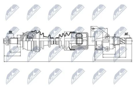 Mini cooper s полуось правая мини купер s на MINI,OPEL NTY NPWBM021