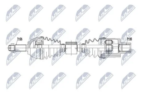 Mini countryman cooper полуось правая мини каунтри мен купер NTY NPWBM123