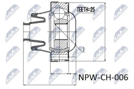 PRZEGUB WAЭU NAPиDOWEGO JEEP GRAND CHEROKEE 93-05, JEEP LIBERTY 02- /OPRрCZ SILNIKA NTY NPWCH006