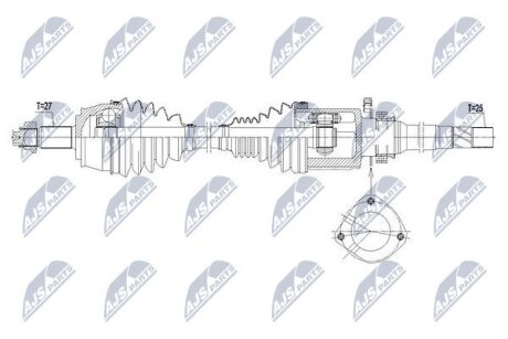 Jeep compass полуось правая джип компас на JEEP NTY NPWCH040