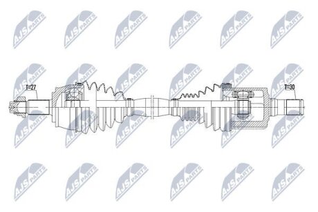 Приводной вал jeep renegade 1.4t 4wd 17-/ fiat 500x 4wd 15-, 71796634 NTY NPWCH042