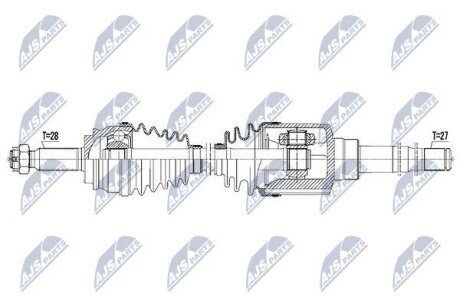 Привід передній Jeep Compass, Patriot 2.0-2.4 4WD 08-> правий R NTY NPWCH044