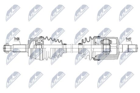 Привід передній Jeep Compass, Patriot 2.0-2.4 4WD 14-> лівий L NTY NPWCH052