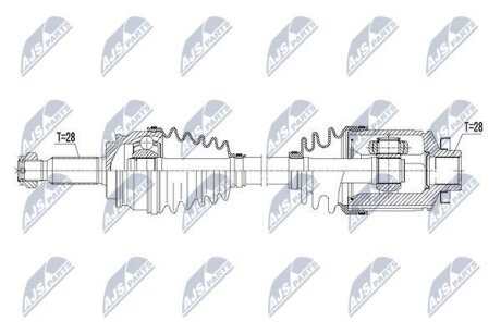 Привід передній Jeep Compass, Patriot 2.0-2.4 4WD 14-> правий R NTY NPWCH054