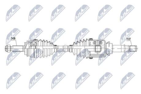 Піввісь приводу передн. прав. Jeep Compass/Patriot 06- NTY NPWCH064