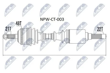 Citroen saxo полуось правая ситроен саксо на CITROEN,PEUGEOT NTY NPW-CT-003