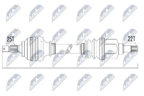 Citroen c4 полуось левая ситроен с4 на CITROEN,PEUGEOT NTY NPWCT010