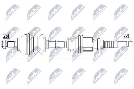 Приводной вал на CITROEN,PEUGEOT NTY NPW-CT-019