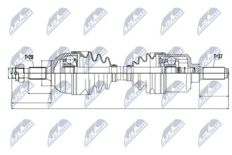 Приводной вал (полуось) citroen c532.0hdi 150 2.2hdi,3272.sz NTY NPWCT052
