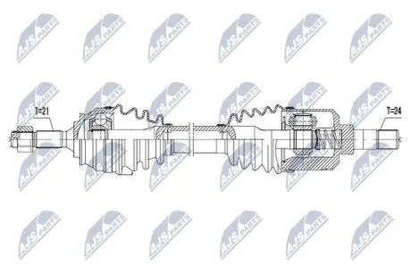 Citroen c-elysee полуось левая ситроен с-елис NTY NPWCT055