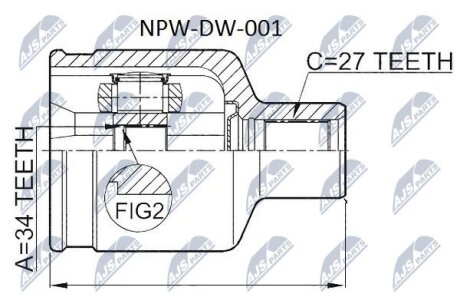 PRZEGUB WEWNиTRZNY CHEVROLET CAPTIVA 2.4,3.0,3.2,2.0D,2.2D 06-, OPEL ANTARA 2.4 NTY NPW-DW-001
