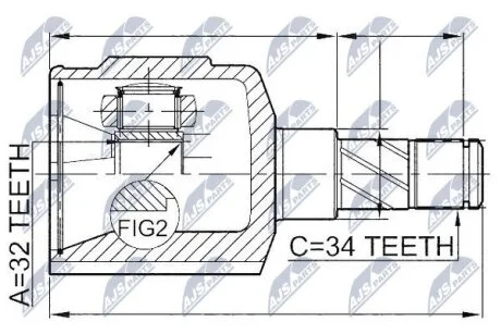 Шарнирный комплект, приводной вал на CHEVROLET,DAEWOO NTY NPWDW014