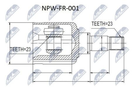 Внутренний шрус ford cmax ca focus ii,1461228 NTY NPW-FR-001