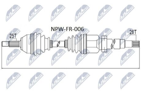 Ford focus i полуось правая форд фокус і на FORD NTY NPW-FR-006