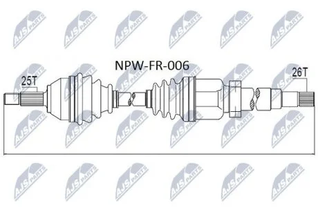 Ford focus i полуось правая форд фокус і на FORD NTY NPW-FR-006