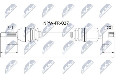 Ford fusion полуось левая форд фьюжн на Ford NTY NPWFR027